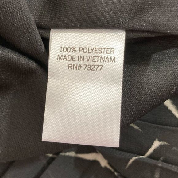 Apt 9 Dress Women’s 6 Black White Halter Chiffon Pleated Geometric - Picture 7 of 10